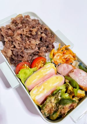 牛肉時雨とハム卵焼き弁当-レシピのメイン写真
