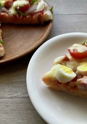 【朝食】ごはんピザ-レシピのメイン写真