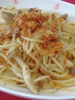 しめじと桜エビの白だし和風パスタ-レシピのメイン写真