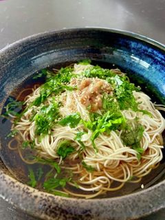 【簡単】梅しそぶっかけそうめん-レシピのメイン写真