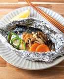 脂ののったさば一夜干のホイル焼き