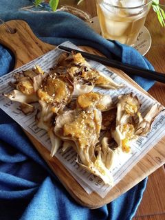 簡単おつまみ☆舞茸の味噌だれ焼き。-レシピのメイン写真