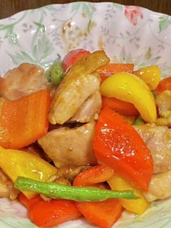 鶏もも肉とパプリカの生姜焼き-レシピのメイン写真
