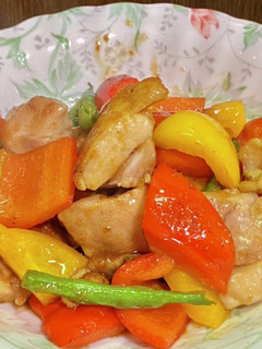 鶏もも肉とパプリカの生姜焼き-レシピのメイン写真
