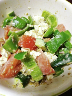 クリームチーズと生野菜の簡単和え物-レシピのメイン写真