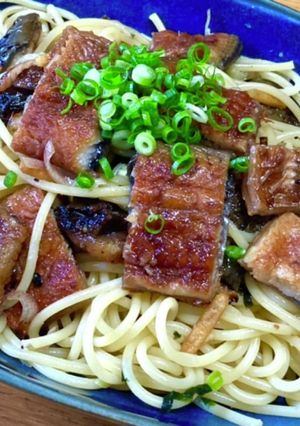 味付けはあれだけ！うなぎの和風パスタ-レシピのメイン写真