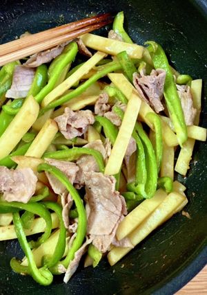 お財布に優しい！豚こまの青椒肉絲風-レシピのメイン写真