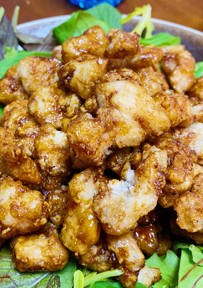 安い×たっぷり！ 鶏むねの甘辛揚げ-レシピのメイン写真
