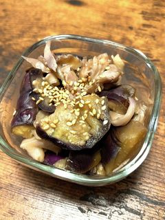 レンジで簡単!なすと舞茸のポン酢和え-レシピのメイン写真