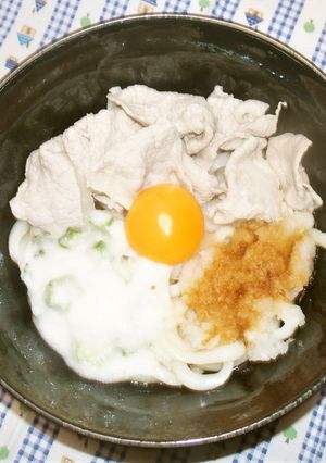 豚とろ玉うどん-レシピのメイン写真