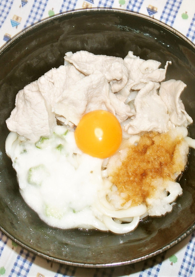 豚とろ玉うどん-レシピのメイン写真