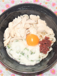 鶏とろ玉うどん-レシピのメイン写真