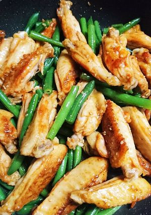 手羽中といんげんの甘辛煮-レシピのメイン写真