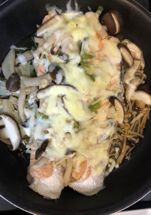 きのこと鮭の蒸し焼きチーズ-レシピのメイン写真
