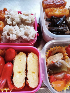 旦那、娘弁当(6/2息子ワクチン接種)-レシピのメイン写真