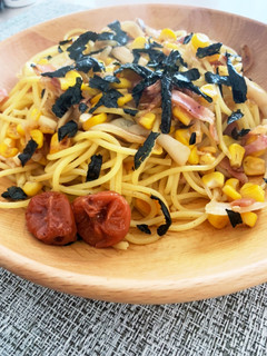 梅昆布茶パスタ-レシピのメイン写真