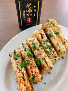 焼肉のたれで 握らない明太子焼きおにぎり-レシピのメイン写真