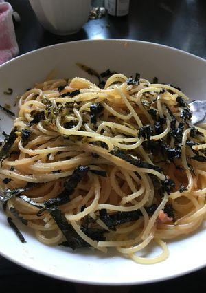 ちょっとジャンクな辛子高菜＆明太子パスタ-レシピのメイン写真