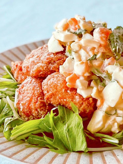 【楽めし】鶏胸肉の唐揚げ大葉タルタル-レシピのメイン写真