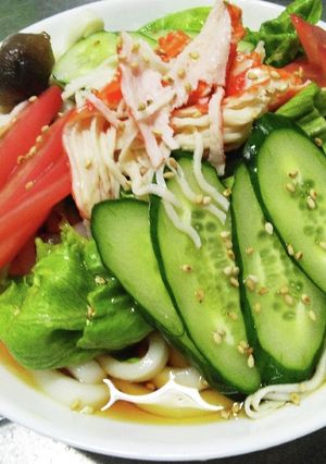パパッと冷やしサラダうどん-レシピのメイン写真