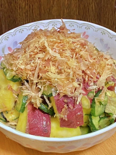 サツマイモとキュウリのおかかポン酢-レシピのメイン写真