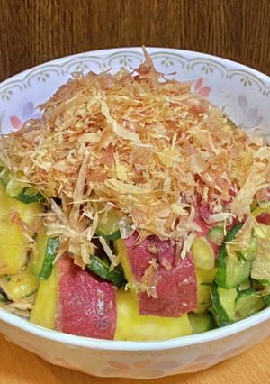 サツマイモとキュウリのおかかポン酢-レシピのメイン写真