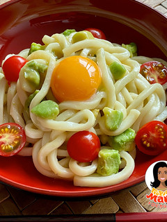 アボカドわさびバター醤油のぶっかけうどん-レシピのメイン写真