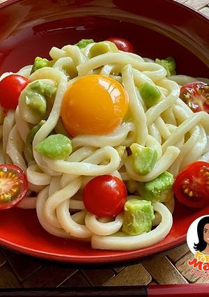 アボカドわさびバター醤油のぶっかけうどん-レシピのメイン写真
