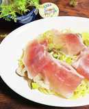 ◇うるい入り♪簡単な！生ハム☆パスタ◇