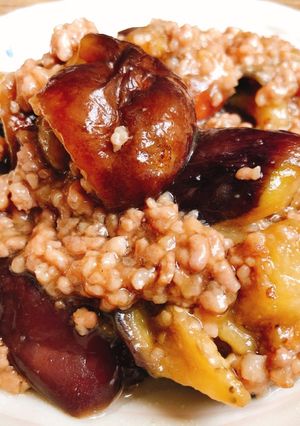 トロトロなすの肉味噌炒め♡お弁当にも！-レシピのメイン写真