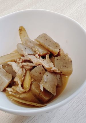 節約！ダイエット飯！豚肉のこんにゃく煮-レシピのメイン写真