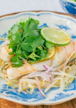 電子レンジで簡単♪白身魚のエスニック蒸し-レシピのメイン写真