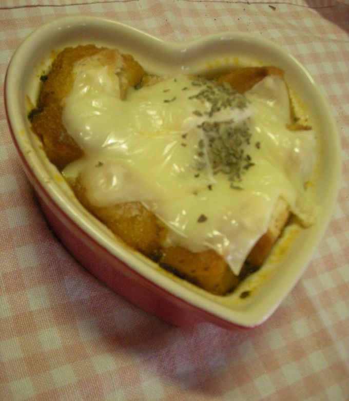 【ららお様】スープ　パングラタン　練乳クリームサンド　手作り　菓子　パン 食パンde☆スープカレーグラタン❤ by abumix 【クックパッド