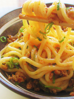 激辛豚そぼろとたっぷりねぎの冷やしうどん-レシピのメイン写真