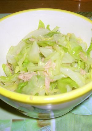 ツナ缶＋キャベツのレンチン和え-レシピのメイン写真