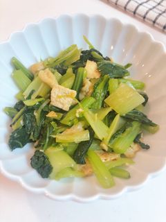 小松菜と油揚げのサッと炒め-レシピのメイン写真