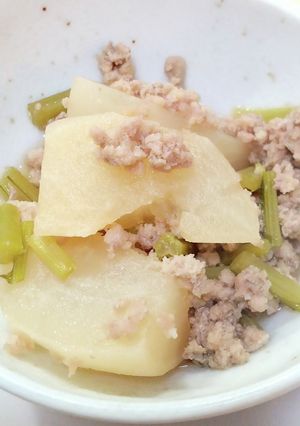 かぶとひき肉の煮物-レシピのメイン写真