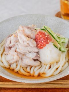 液塩でやわらか!水晶豚の梅おろしうどん-レシピのメイン写真