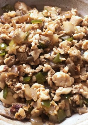 木綿がなくても出来る炒り豆腐-レシピのメイン写真