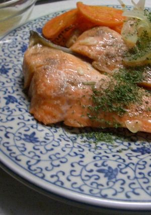 チンするサーモンのレモン蒸し-レシピのメイン写真