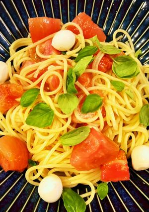 フレッシュトマトの冷製パスタ-レシピのメイン写真
