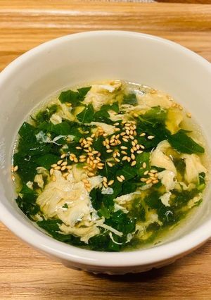 モロヘイヤと卵のスープ-レシピのメイン写真
