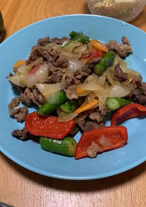 牛肉とパプリカの野菜炒め-レシピのメイン写真