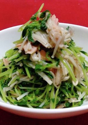 豆苗とえのきのツナ和え-レシピのメイン写真