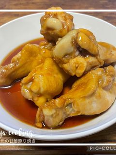 ジューシー!手羽元の甘酢照り焼き-レシピのメイン写真