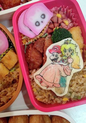 マリオ&ピーチ姫弁当~♪-レシピのメイン写真