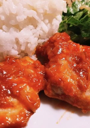 給食のチキンのバーベキューソース-レシピのメイン写真