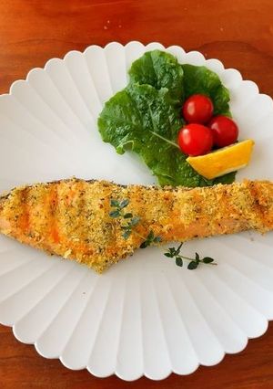 ラクックで塩鮭のパン粉焼き-レシピのメイン写真