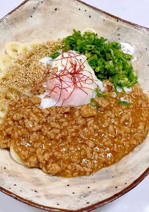 豚肉のそぼろ餡掛け冷うどん-レシピのメイン写真