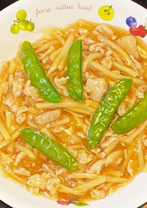 肉あんかけご飯！しゃぶしゃぶ肉とたけのこ-レシピのメイン写真